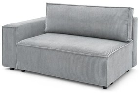 Világosszürke kordbársony kanapé modul (bal oldali) Nihad modular – Bobochic Paris