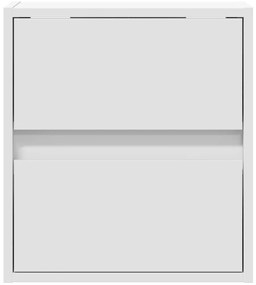 2 db fehér falra szerelhető TV-szekrény LED-del 41 x 31 x 45 cm