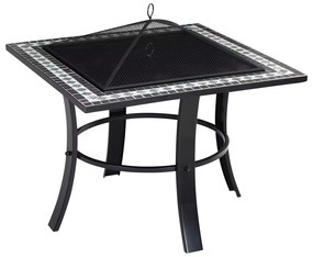 monzana® Runedak tűzrakóhely 76x76 cm - mozaik