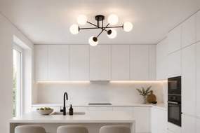 Brilagi - Felületre szerelhető csillár MILO 6xE27/60W/230V fekete
