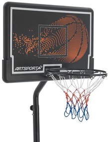 Juskys Kosárlabdapalánk kerekekkel - 255-305 cm