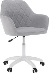 Irodai szék, szürke szövet/fehér, SANTY