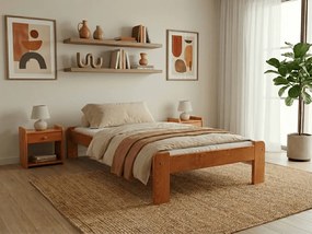 ADA ágy 80 x 200 cm, égerfa Ágyrács: Ágyrács nélkül, Matrac: Deluxe 10 cm matrac