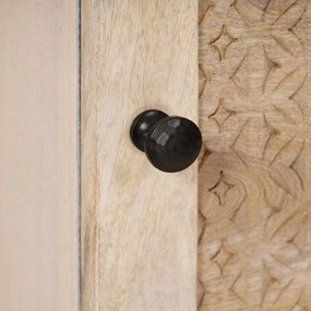 Magasfiú polcokkal ajtóval Fehér 40 x 33 x 110 cm tömör mangófa