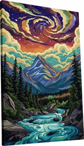 Vászonkép Festői hegyi táj otthon nappali szoba 50x70