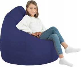 Sötétkék Táska XL Öko Bőr Puff Fotel