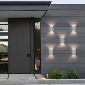 Brilagi - LED kültéri fali lámpa DOUBLERAY LINE LED/6W/230V fehér IP54