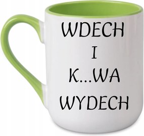 Bögre „Belégzés és kilégzés” kétoldalas Zöld 330 coffee