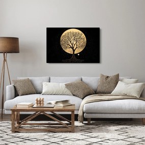 Kép – Fa arany teliholdban I. (90x60 cm)