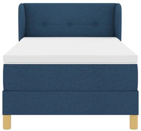 Boxspring Ágy Matracokkal Kék 90x190 cm Szövet