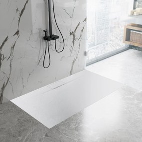 Zuhanytálca Bazalt Long White 80x120