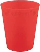 Piros Bright red micro prémium műanyag pohár 250 ml
