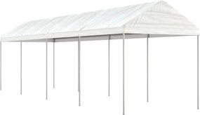vidaXL fehér polietilén pavilon tetővel 8,92 x 2,28 x 2,69 m
