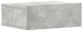 2 db betonszürke szerelt fa függő éjjeliszekrény 40x30x15 cm