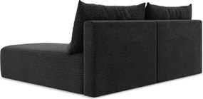 Fekete kinyitható-tárolóhelyes sarokkanapé (jobb oldali) Kalena – Makamii