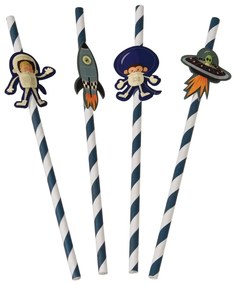 Space Adventures 4 db-os szívószál szett - Rex London