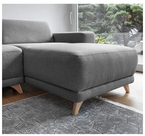 Szürke kinyitható-tárolóhelyes sarokkanapé Classy Sophie – Miuform
