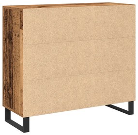 3 ajtós komód Régi fa 90x34x80 cm Mérnöki fa