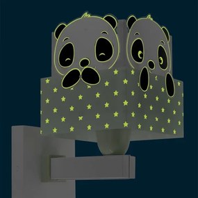 Dalber 63169H - Gyerek falilámpa PANDA 1xE27/60W/230V zöld