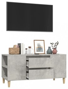 betonszürke szerelt fa TV-szekrény 102 x 44,5 x 50 cm