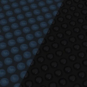 Fekete és kék napelemes lebegő PE medencefólia 1000 x 500 cm