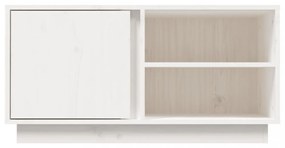 fehér tömör fenyőfa TV-szekrény 80 x 35 x 40,5 cm
