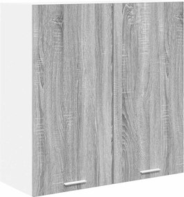 vidaXL Függő szekrény tárolóval Szürke Sonoma 80 x 31 x 80 cm Faanyag