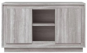 szürke sonoma színű szerelt fa tálalószekrény 102x35x60 cm