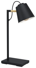 Eglo 43613 Lacey asztali lámpa, fa díszítéssel, fekete, E14 foglalattal, max. 1x40W, IP20