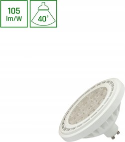Led izzó AR111 GU10 230V 10W 1050lm 40° 6000K Fehér Spectrum WOJ+14635