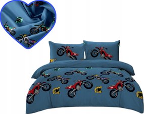 Ágyneműhuzat 160x200 Pamut Szatén 2 párnahuzat Motorok Nagy Mintaválaszték