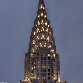 Poszter 20x20cm Chrysler Building New York 3, Assaf Frank