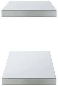 2 db ezüstszínű rozsdamentes acél fali polc 100 x 23,5 x 3 cm