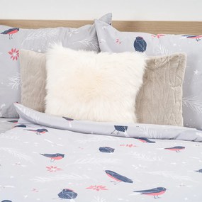 4Home Winter Robin pamut ágyneműhuzat, 140 x 200 cm, 70 x 90 cm