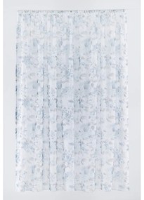 Fehér-kék átlátszó függöny 300x260 cm Elsa – Mendola Fabrics