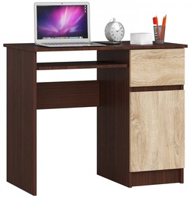 Íróasztal - Akord Furniture - 90 cm - wenge / sonoma tölgy