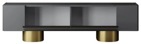 TV szekrény Bohem - Anthracite, Gold