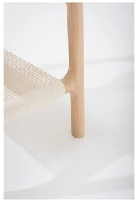 Fawn kisasztal tömör tölgyfa szerkezettel és szürke asztallappal - Gazzda