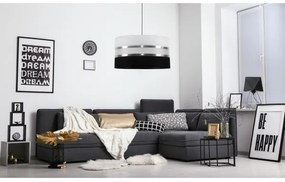 Csillár zsinóron CORAL 1xE27/60W/230V fekete-fehér