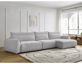 Világosszürke sarokkanapé Aden – Bobochic Paris