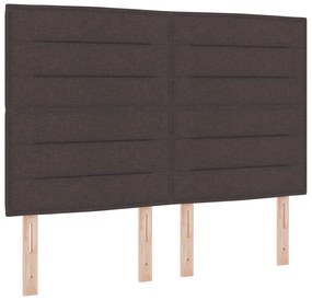 Box Spring Ágy Matrac Sötétbarna 160x200 cm Szövet
