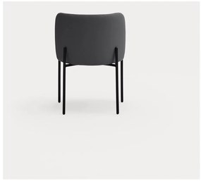 Sötétszürke kárpitozott étkezőfotel szett 2 db-os Mogi – Teulat