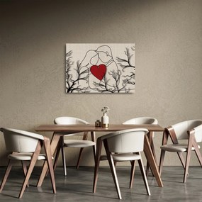 Kép - egy szerelmes pár (üvegen) (70x50 cm)