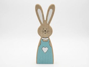 Fa nyúl LAPINA XL színes ruhával, 18 cm Termék színe: Kék