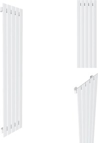 Dekorációs Radiátor FÜGGŐLEGES-R5 1800/380 Fehér Matt Szerkezet
