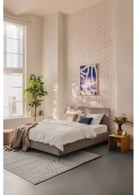 Kárpitozott franciaágy taupe színű matraccal/ráccsal 180x200 cm Noira Slim - Bonami Selection