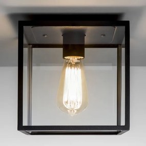 ASTRO LIGHTING 1354001 BOKSZ Modern Kültéri Mennyezeti Lámpa Fekete, Átlátszó E27 IP44