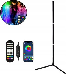 Led Sarok Álló Lámpa Rgb 160CM Távirányító Bluetooth Alkalmazás