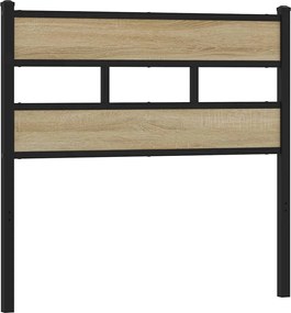 vidaXL sonoma tölgy színű szerelt fa és vas csere fejtámla 90 cm