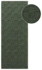 Sötétzöld kézi szövésű gyapjú futószőnyeg 80x200 cm Scala – Villeroy&Boch